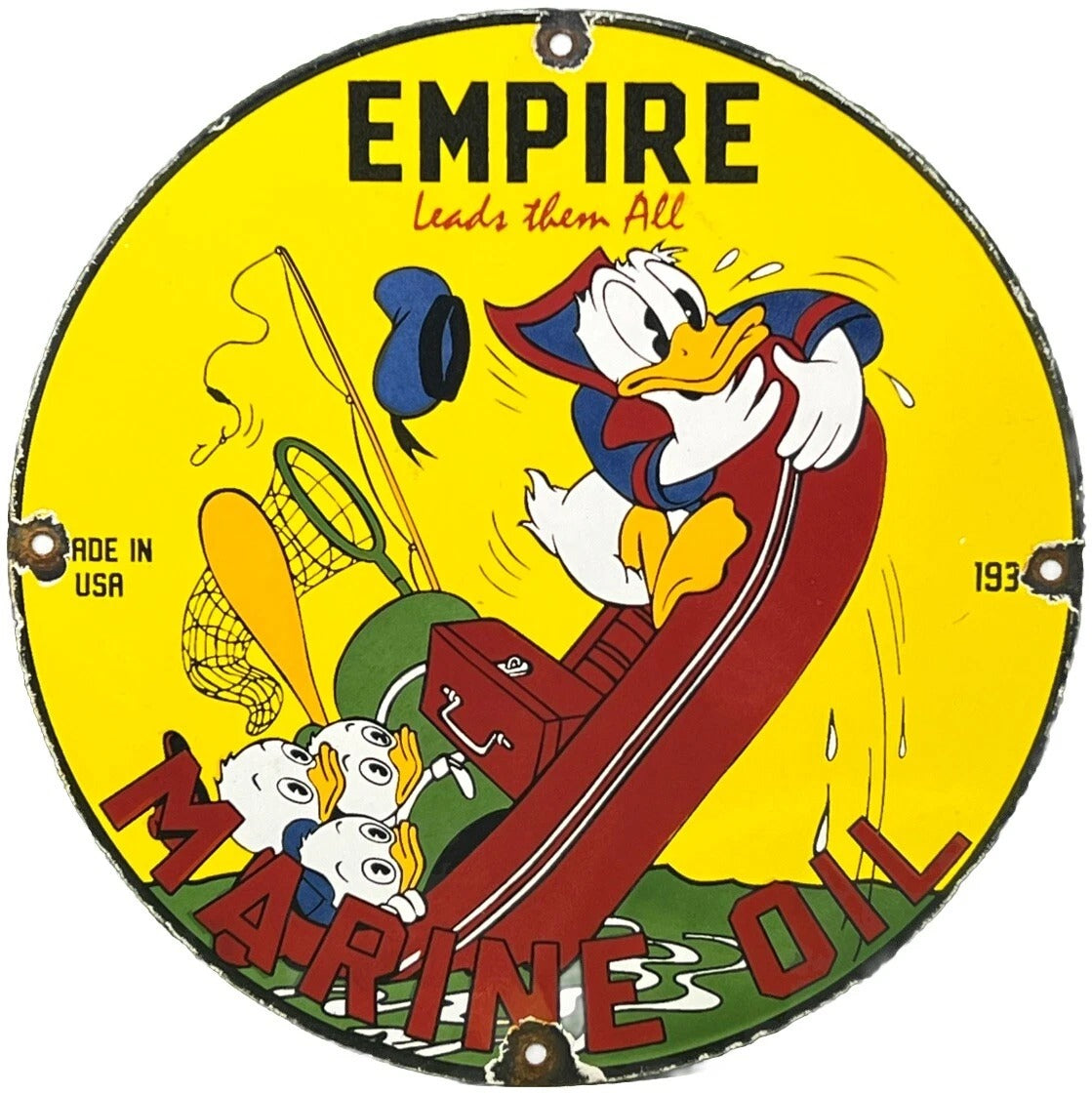 Vintage Empire Marine Motor Oil Sign