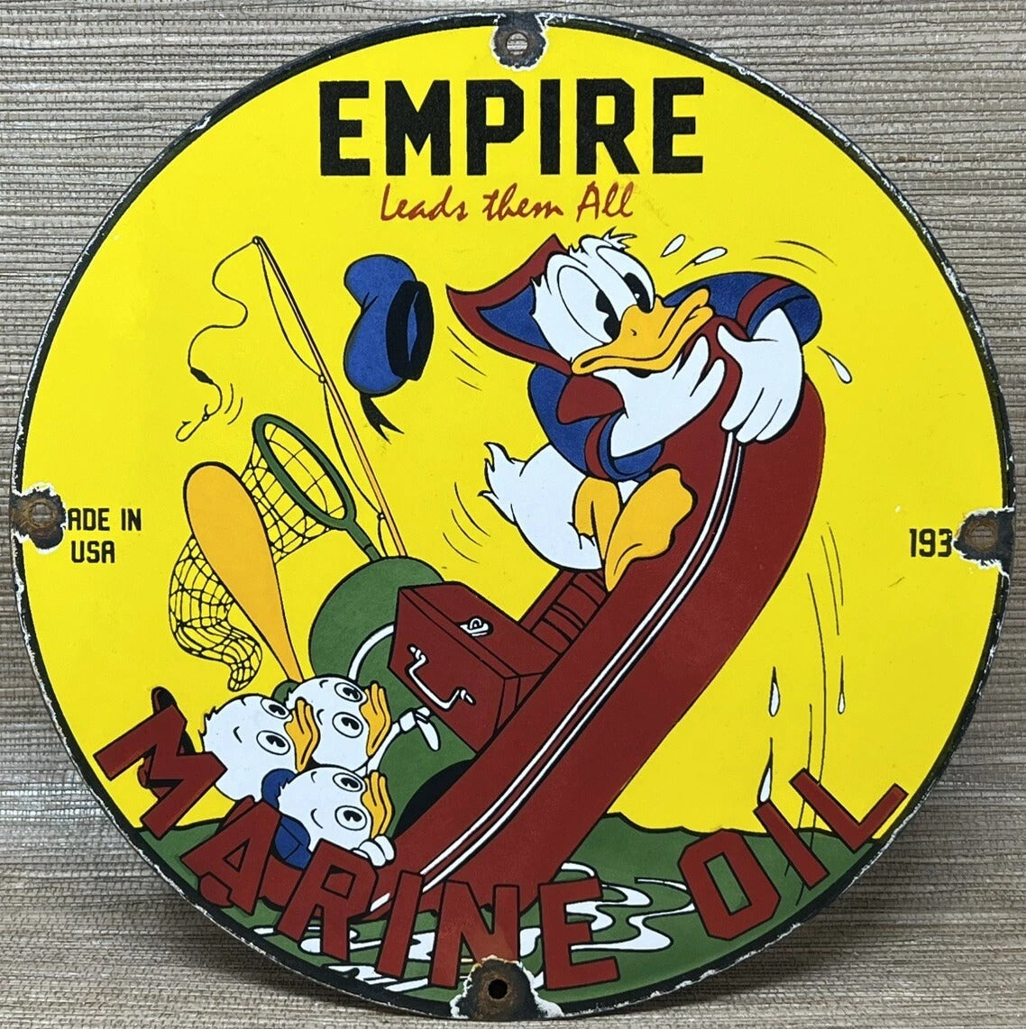 Vintage Empire Marine Motor Oil Sign