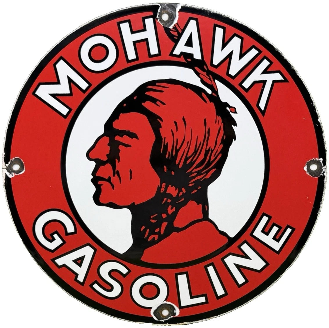 Vintage Mohawk Gasoline Sign